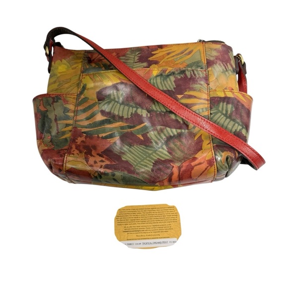 Patricia Nash Aveley tropical dreams leather crossbody purse P698372 - Picture 2 of 11